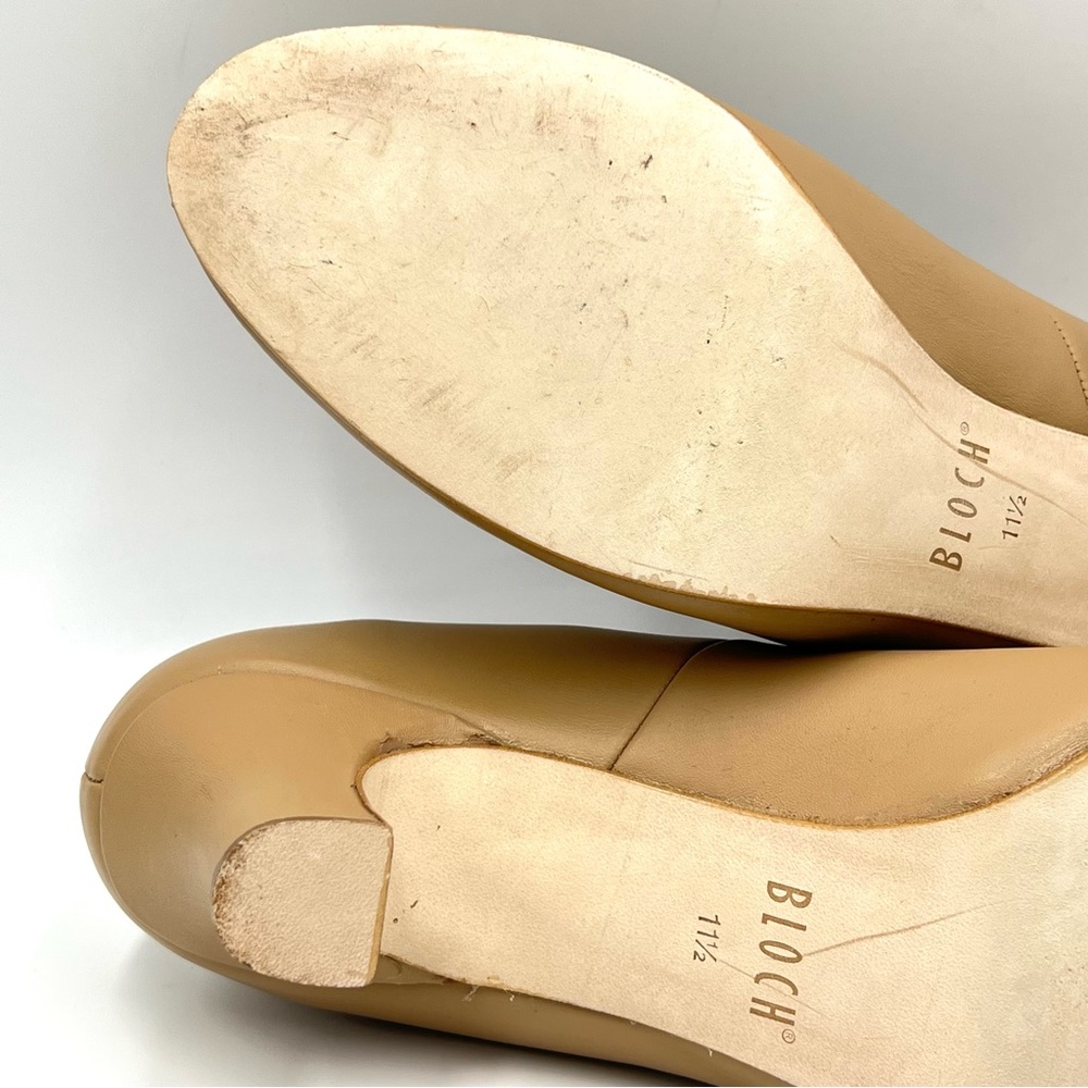 Bloch Women's‎ S0385L Chord T-Bar Strap 3" Caramel Tan Leather Dance Shoes 11.5 - Picture 10 of 14